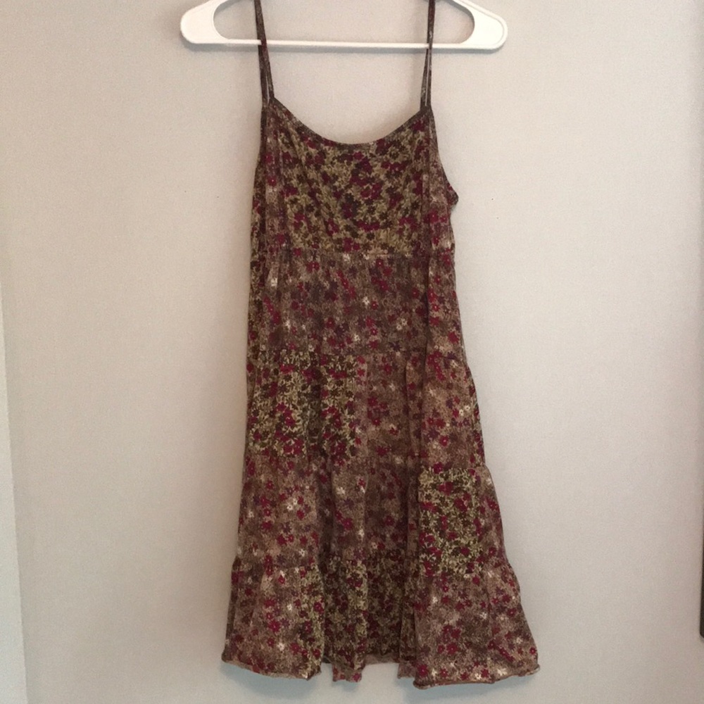 Tiered mini spaghetti strap dress